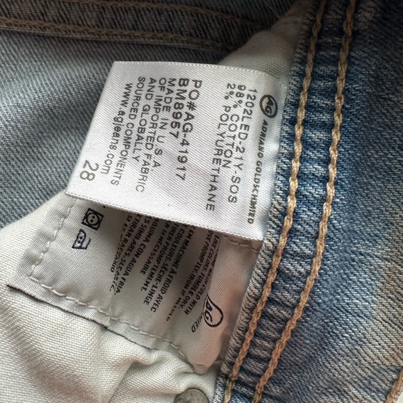 AG Men’s 28x34 The Stockton Skinny Fit Jeans Faded Light Wash NWT - Picture 6 of 9